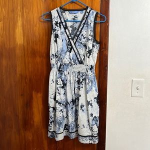 Blue and white Vera wang midi dress